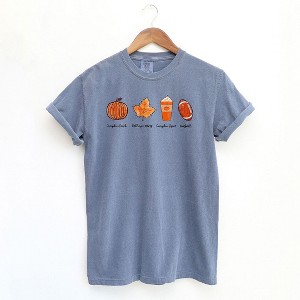 Simply Sage Market Women's Fall Favorites Short Sleeve Garment Dyed Tee - 1 of 2