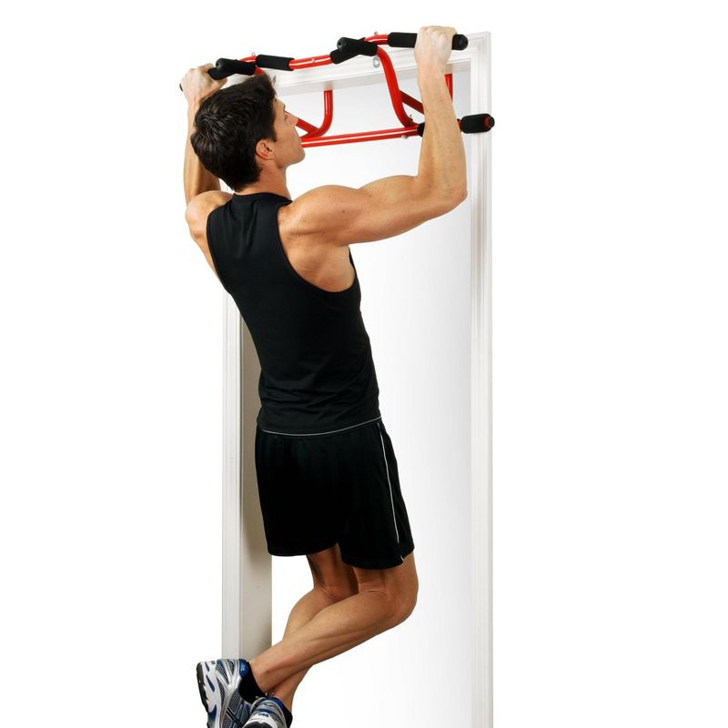GoFit Elevated Chin Up Station - Red/Black, 4 of 15
