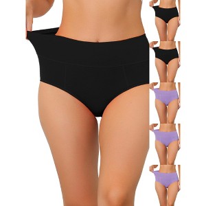 INSPIRE CHIC Women's High Waist Available Tummy Control Briefs 6 Packs - 1 of 4