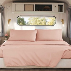 Nestl RV Queen Sheets, Super Soft 4PC Microfiber Sheet Set for Camper, Short Queen Sheets - 1 of 4