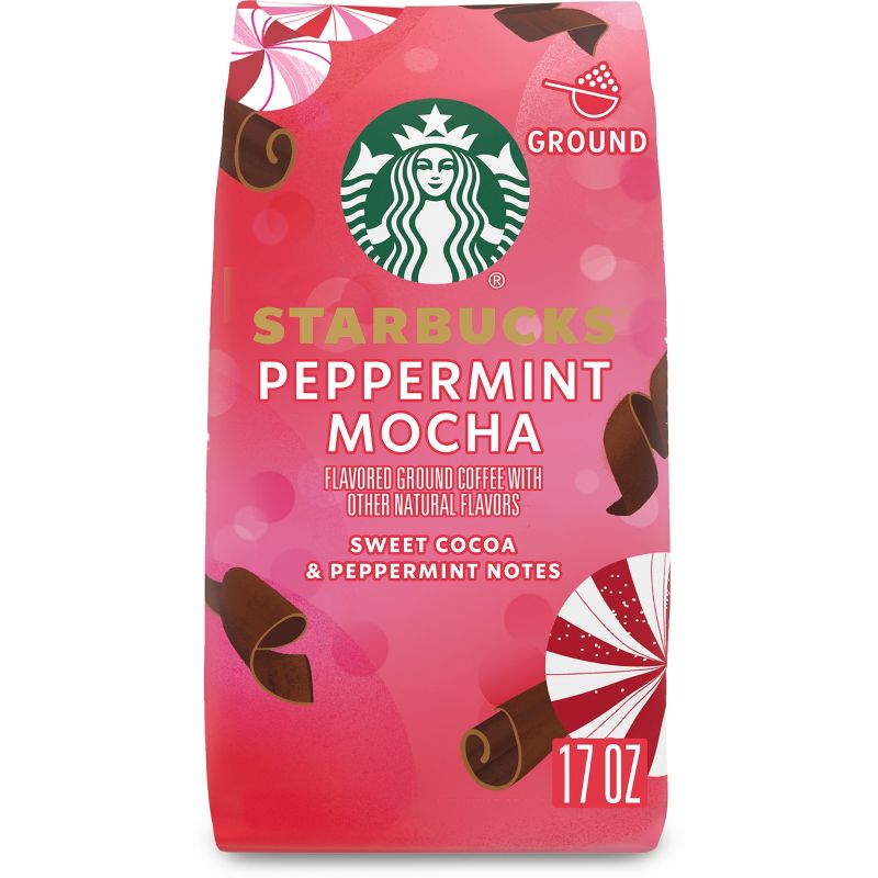 Starbucks Peppermint Mocha Medium Roast Coffee - 17oz, 1 of 9
