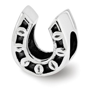 Black Bow Jewelry Sterling Silver Horseshoe Bead Charm - 1 of 2