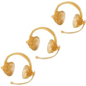 Set of 3 Gold Commentator Headsets for WWE & AEW Wrestling Action Figures - 1 of 1