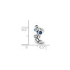 Black Bow Jewelry Sterling Silver with Blue Crystals Bubble Spacer Bead Charm - 2 of 3