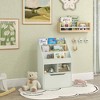 Vynxaria Kids Bookcase - Multi-Shelf Rack Organizer with Storage Drawer for Books in Pale Green for Playroom - 4 of 4