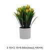 Unique Bargains Artificial Plants Tulip Decorative Pot Plastic 3.15"x3.15"x9.84" 1 Pc - 3 of 4