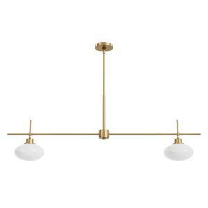 Hunter Fans 8" Luxe Gold Ceiling Light Modern 2-Light Island Fixture for Indoor Use - 1 of 1