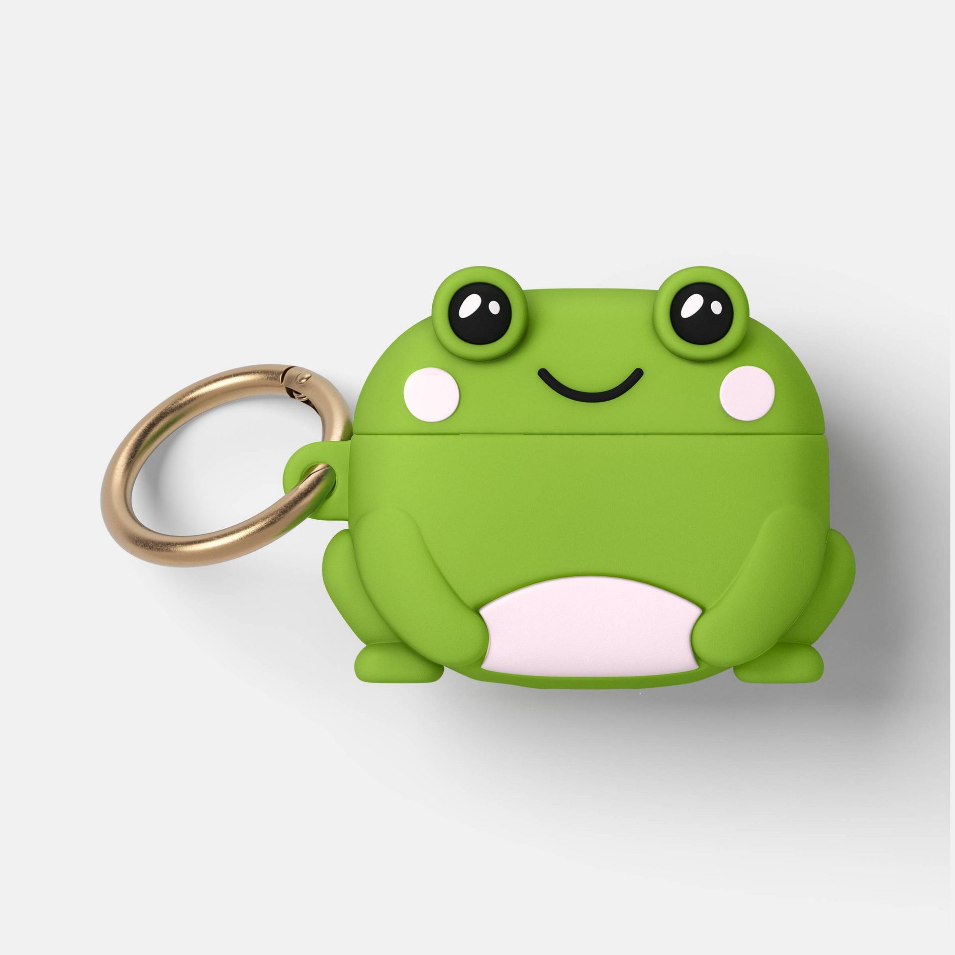 Apple AirPods Pro (1/2 Generation) Case - heyday™ Frog: Silicone Animal Pattern with Carabiner