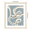 Amanti Art Minimalist line art in blue grey by Little Dean Wood Framed Wall Art Print - 3 of 4