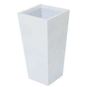 LuxenHome Square Tapered 18.5" H House Planters, Indoor & Outdoor White - 1 of 4
