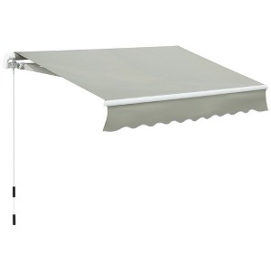 PAGED Retractable Awning Door Awning with Water-Resistant Fabric, Aluminum Frame for Gardens, Yard - 1 of 4