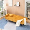SKRAN Sofa Bed, Adjustable Couch Bed with with The Retractable Cup Holder and Adjustable Back, 3 Angles, Small Couch for Bedroom, Living Room - 2 of 4