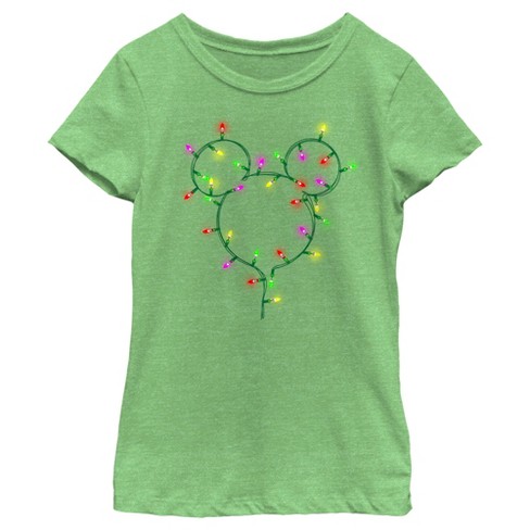 Girl's Mickey & Friends Christmas Light Silhouette T-Shirt - image 1 of 4