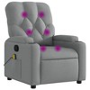 vidaXL Massage Recliner Chair - Dark Gray Manual Push Back - 2 of 4