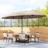 Outsunny 15ft Patio Umbrella Double-Sided Outdoor Market Extra Large Umbrella with Crank Handle for Deck, Lawn, Backyard and Pool - 3 of 4
