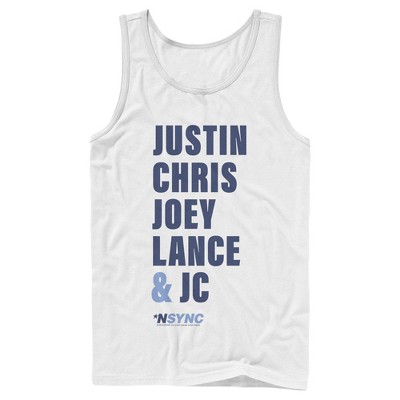 Men's NSYNC Band Name Stack Tank Top