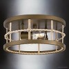 Urban Ambiance Luxury Transitional Indoor Ceiling Light,  5-3/4''H x 13"W x 13''D,  Aged Brass Finish, UHP4690 - 3 of 4