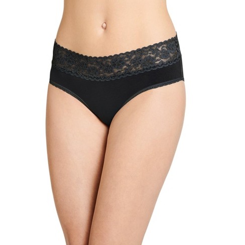Jockey Women's Underwear Cotton Stretch Lace Hipster, Black, XS : :  Clothing, Shoes & Accessories