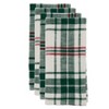 Saro Lifestyle Plaid Napkin, 20" Square, White/Green (Set of 4) - 3 of 4