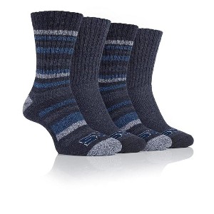 Men's Performance Polyester Ribbed Leg Boot Sock | Size Men's 7-12 - Charcoal/navy - 1 of 2