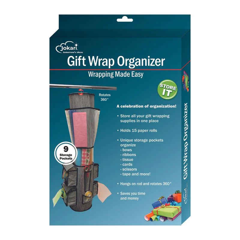 Jokari Gift Wrap Organizer: Effortless Storage for 15 Rolls, Bows, Ribbons, and More, 5 of 6