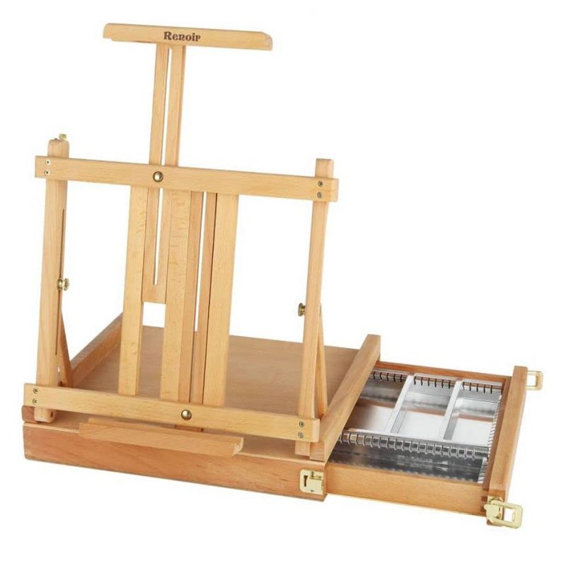 Creative Mark Table Easel & Sketch Box with Metal Lined Drawer- Renoir Oiled Beechwood Finish, 3 of 8
