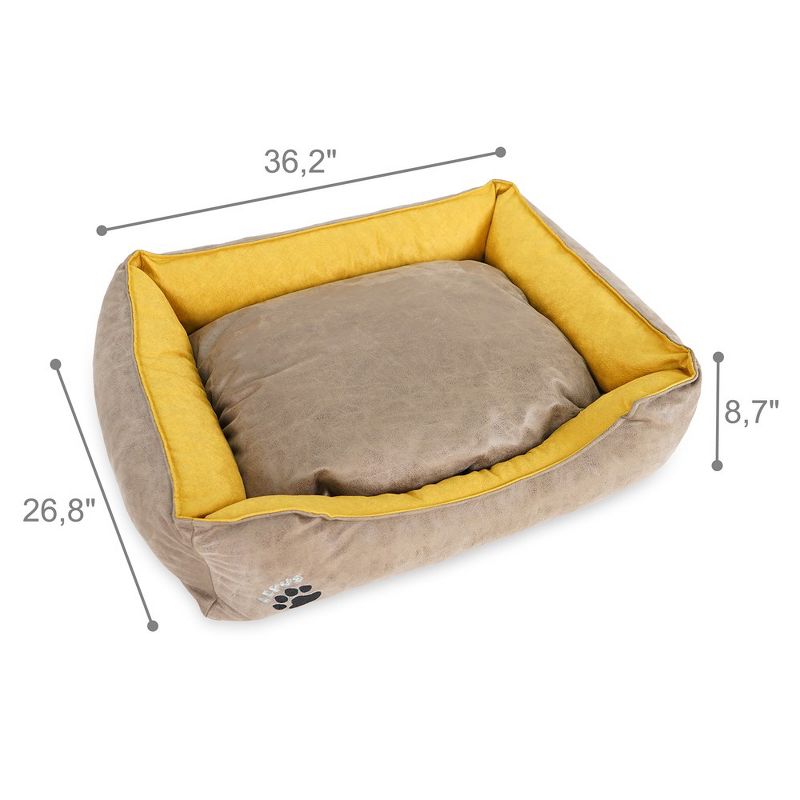 Lepus Pets Washable Dog Bed for Dogs - Durable Waterproof Sofa Dog Bed with Sides, 2 of 8