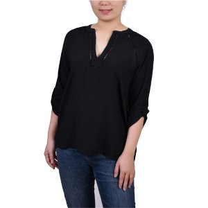 NY Collection Womens Eyelet Tunic Blouse - 1 of 1