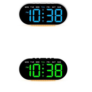 REGALWOVEN 2 Pcs Digital Plastic Corded Electric Adjustable Accurate Alarm Clock 7.1 x 3.1 x 1.2 inch - 1 of 4