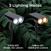 Techko Maid 2pk Outdoor Solar Spotlight with Wall Mount and Ground Stake Matte Black - 3 of 4