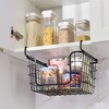 Tramull 3-Pack Metal Wire Storage Baskets, Black Grid Organizer Set for Pantry, Kitchen, Bathroom Countertop - 3 of 4