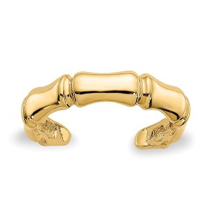 Black Bow Jewelry 14k Yellow Gold Bamboo Inspired Toe Ring - 1 of 4