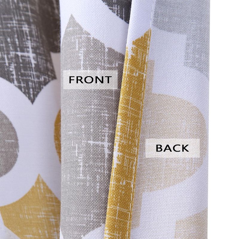 Geometric Quatrefoil Swag Valance Curtains for Windows Cotton Blend Fabric, 56" W x 36" L, 4 of 8