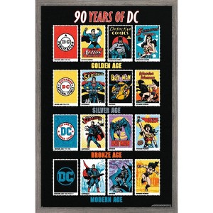 Trends International DC Comics 90th - 90 Years Of DC Framed Wall Poster Prints - 1 of 4