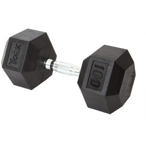 York Barbell Rubber Hex Dumbbell Durable Strength Training Equipment with Ergonomic Grip - 1 of 1