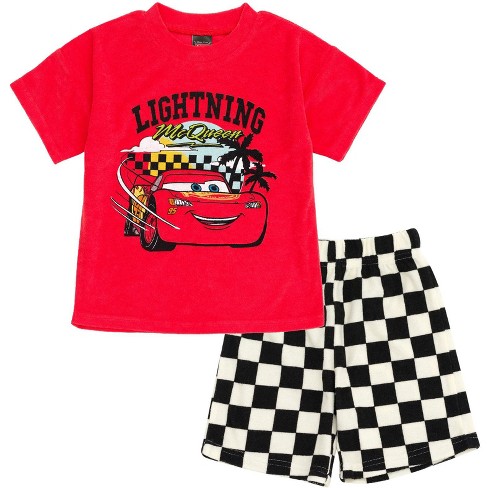 Disney Pixar Cars Lightning Mcqueen Toddler Boys T-shirt And Shorts Outfit  Set Red / Multicolor 2t : Target