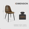 NicBex Upholstered Dining Chair Set of 4 Modern Fabric Accent Chair with Metal Legs for Kitchen,Dining Room - 3 of 4