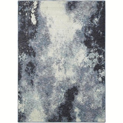 Oriental Weavers Evolution 8000B Navy/ Ivory Indoor Area Rug - 2'3" x 8'