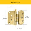 Brixwell 850-8762435 Ultimate 2D Adjustable Steel Guide Hinge Removable Pin Polished Brass Finish - 2 of 4