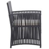 vidaXL Patio Armchairs with Cushions 2 pcs Black Poly Rattan - 4 of 4