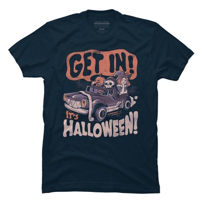 Men's Design By Humans Get In Its Halloween - Halloween Pumpkin Skull Gift By EduEly T-Shirt