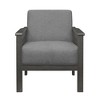 Textured Fabric Upholstered Classic Accent Chair with Cushion Back, Attached Back and Seat Cushions, Foam Padding, Solid Wood Frame - 3 of 4