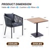 Maggift Patio Seating Sets, Outdoor Dining Set for 5, Patio Table and Chairs Set for Lawn, Deck Backyard, Poolside, Gray, 18.9"*24.6"*30.5" - 2 of 4