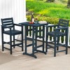 Tangkula Patio Bar Stools Set of 4 Tall Adirondack Chair w/ Backrest Armrests & Footrests - 3 of 4