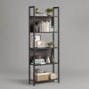 VASAGLE 5-Tier Bookcase, Bookshelf, Book Shelf, with Steel Frame, for Living Room, Home Office, Bedroom, 9.4 x 24.4 x 65 Inches - 3 of 4