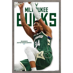 Trends International NBA Milwaukee Bucks - Giannis Antetokounmpo Feature Series 24 Framed Wall Poster Prints - 1 of 4