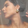 Women's The Florian Stud Earrings - Chalk White - 3 of 4