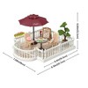 ROBOTIME 3D Puzzles DIY Miniature Dollhouse Accessories, Chic Cafe Terrace Building Set Toys Playset, Ornaments for Gift, Multicolored, 6"*6.4"*6" - 3 of 4