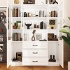 FUFU&GAGA Large Combo Storage Cabinet Glass Door Display Cabinet Combined Cabinet Organiser - 2 of 4