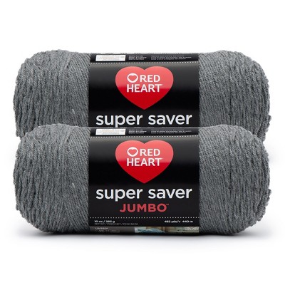 Red Heart Super Saver Yarn 12 Pack-Gray Heather